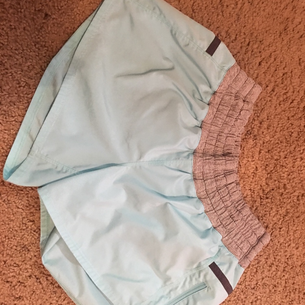 Lululemon light blue tracker shorts size 10